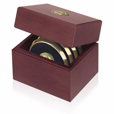 JAFFA® Four Coasters with Solid Cherry Chest