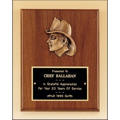 Firematic Award w/Antique Bronze Finish Casting (7"x9")