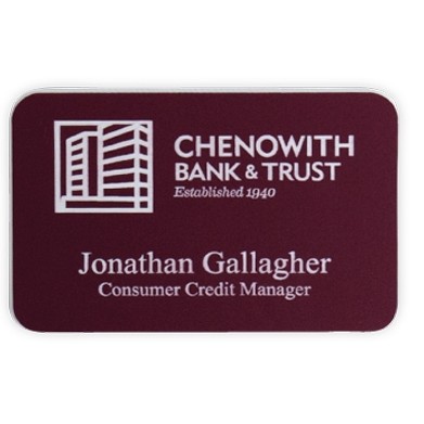 Engraved Plastic Name Badge - 3" x 2"