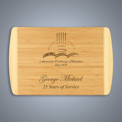 Large 2-Tone Bamboo Cutting Board