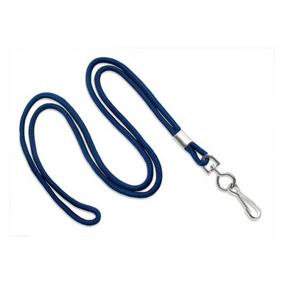 1/8" Blank Lanyard w/Swivel Hook (Navy Blue)