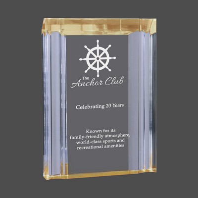 Gold Channel Acrylic Award (4¾"x6 1/8")