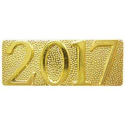 Gold 2017 Metal Chenille Letter Insignia