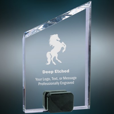 8" Crystal Peak Award with Black Crystal Base