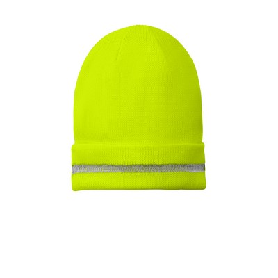 Cornerstone® Enhanced Visibility Beanie Hat w/Reflective Stripe