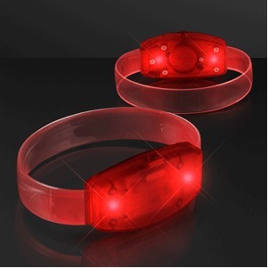Red "Galaxy Glow" LED Band Bracelet, Patent Pending - BLANK