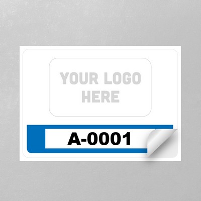 Rectangle Parking Permit with Your Logo (Outside Application) - 3.50"x2.50"