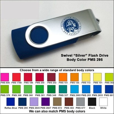 Swivel Flash Drive - 256 MB Memory - Body PMS 295