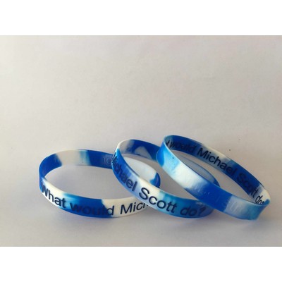 1/2" Swirl Embossed Silicone Wristbands