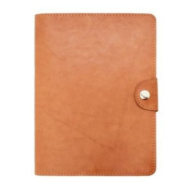 Ashlin® Designer Porchia British Tan Medium Leather Journal w/Snap Closure
