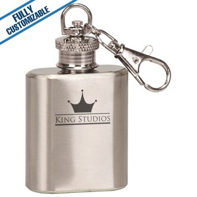 1 Oz. Stainless Steel Flask Keychain
