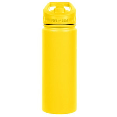 18oz Mellow Yellow Bottle with Straw Lid