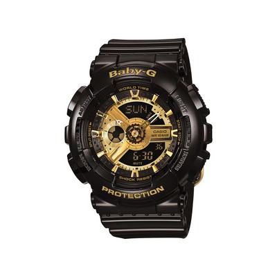 Casio® Women's Black/Gold Baby-G Watch