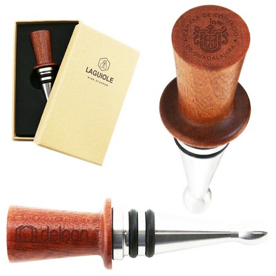 Laguiole Wine Stopper w/Rosewood Brown Top