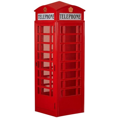 Red Phonebooth Removable Wall Decal | Glass Sticker