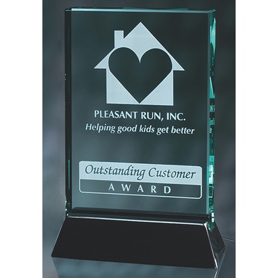 Jade Crystal on Black Piano Base