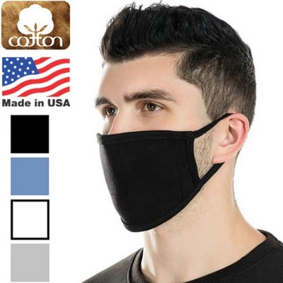 3-Layer Reusable Cotton Face Mask w/ Elastic Loop