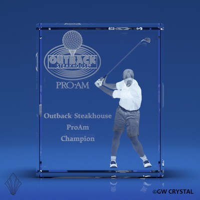 Series 3 Rectangle Crystal Cubes Award (7" x 6" x 2 ¾")