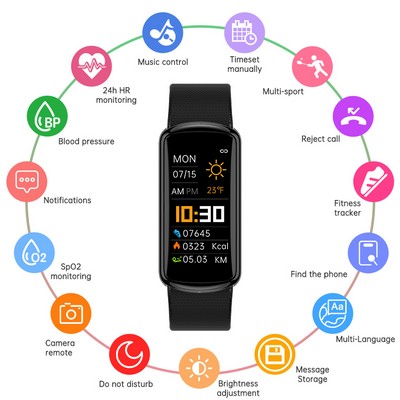 USB Rechargeable Multifunction Pedometer Smartwatch