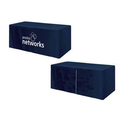 Heavy Duty Tablecloth FITTED 8' WITH ZIP WRINKLE FREE 250g