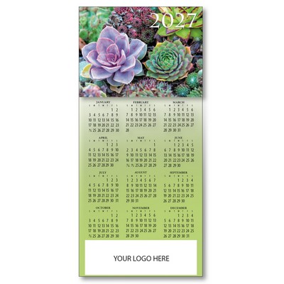 2027 Colorful Succulents Calendar Card