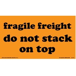 Fragile Freight Matte Paper Labels - 4" x 7"