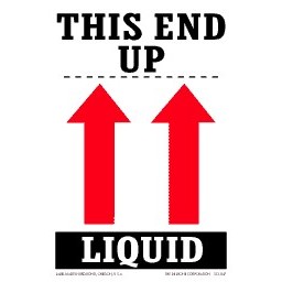 This End Up Liquid Labels - 4" x 6"