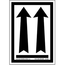 Black Arrow Vinyl Labels - 3" x 4.25"