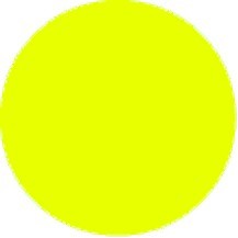 Fluorescent Chartreuse Circle Labels - 3/4" Diameter