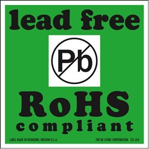 Lead Free Handling Paper Labels - 4" x 4"