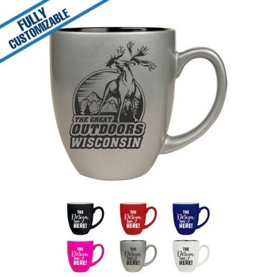 16 Oz. Blue Ceramic Bistro Mug