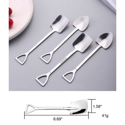Square Shaped 7" Matt Surface Ice Cream Spoon