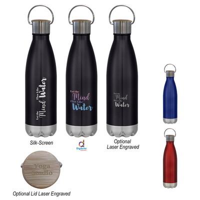 16 Oz. Swiggy Stainless Steel Bottle With Bamboo Lid