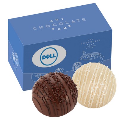 Mega Hot Chocolate Bomb Gift Set - 2 Pack - Milk & Dark Delight & White Chocolate Crystal