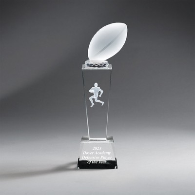 Football Crystal Column with Ball