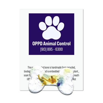 Bone Plantable Paper Mini w/Embedded Forge-Me-Not Seed (2.25"x1.5")