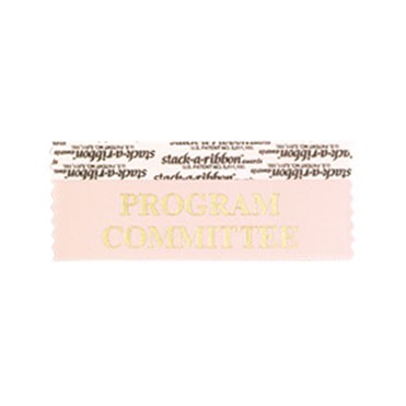 Program Committee Stk A Rbn Pink Ribbon Gold Imprint