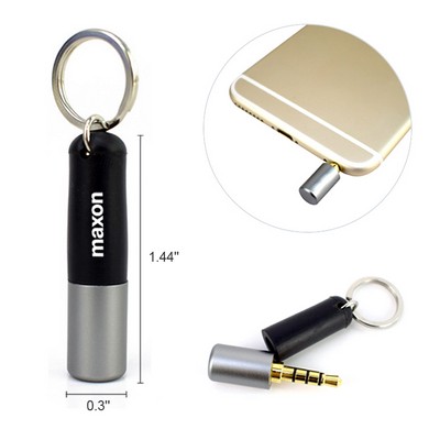 1.44" x 0.3" Sound Blocker Keychain