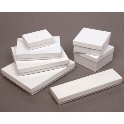 White and Kraft Jewelry Boxes #33 (3.5"x3.5"x1)