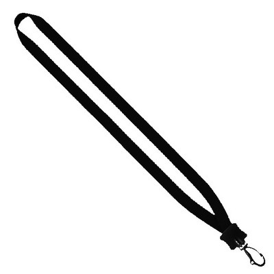 1/2" Smooth Nylon Lanyard with Plastic Clamshell & Swivel Snap Hook