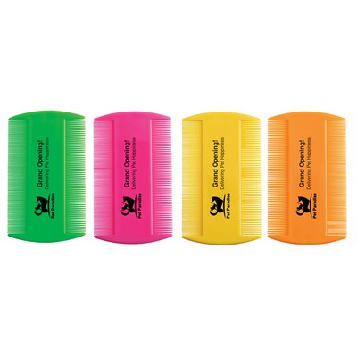 Assorted Neon Flea Comb (3.5" x 2.063")