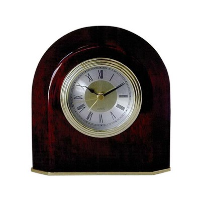 Piano Finish Beveled Arch Alarm Clock (5¼"x5½"x1 3/8")