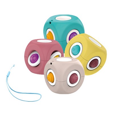 3" 1 Square Multi Function Fidget Toy With Lanyard