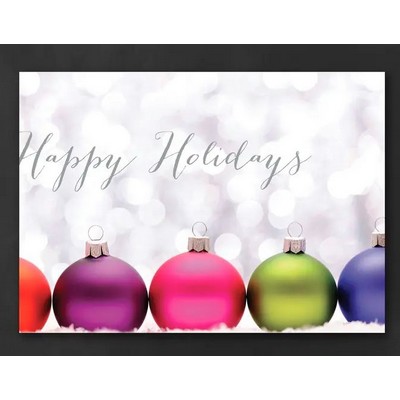 Colorful Ornaments Economy Holiday Card