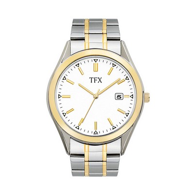 Bulova 38B100 TFX Pair Collection Men Watch - Silver and Gold