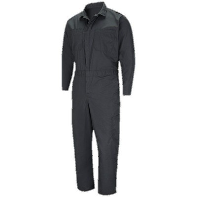 Red Kap™ Men's Performance Plus Lightweight Coverall w/OilBlok Technology - Charcoal Gray/Black