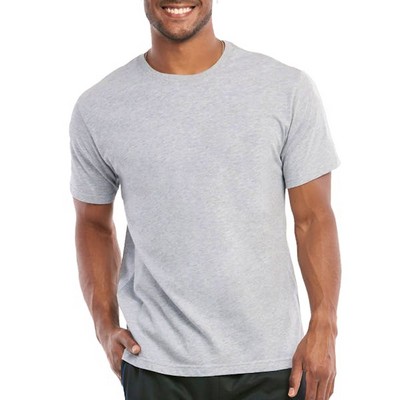 Men's Crew Neck T-Shirts - Small, Heather Gray (Case of 10)