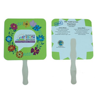 Square Sandwich Paper Hand Fan
