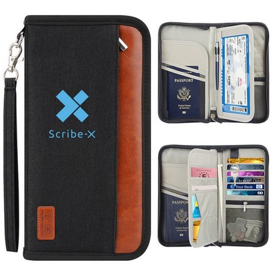 Travel Passport Wallet Family Passport Holder Documents Organizer with RFID Blocker