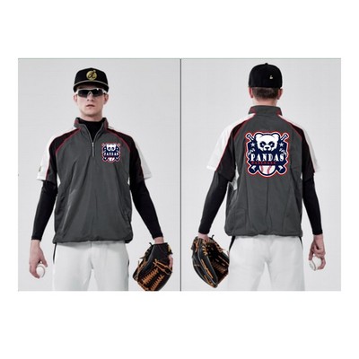 Premium Short Sleeve Quarter Zip Velvet Sense Baseball